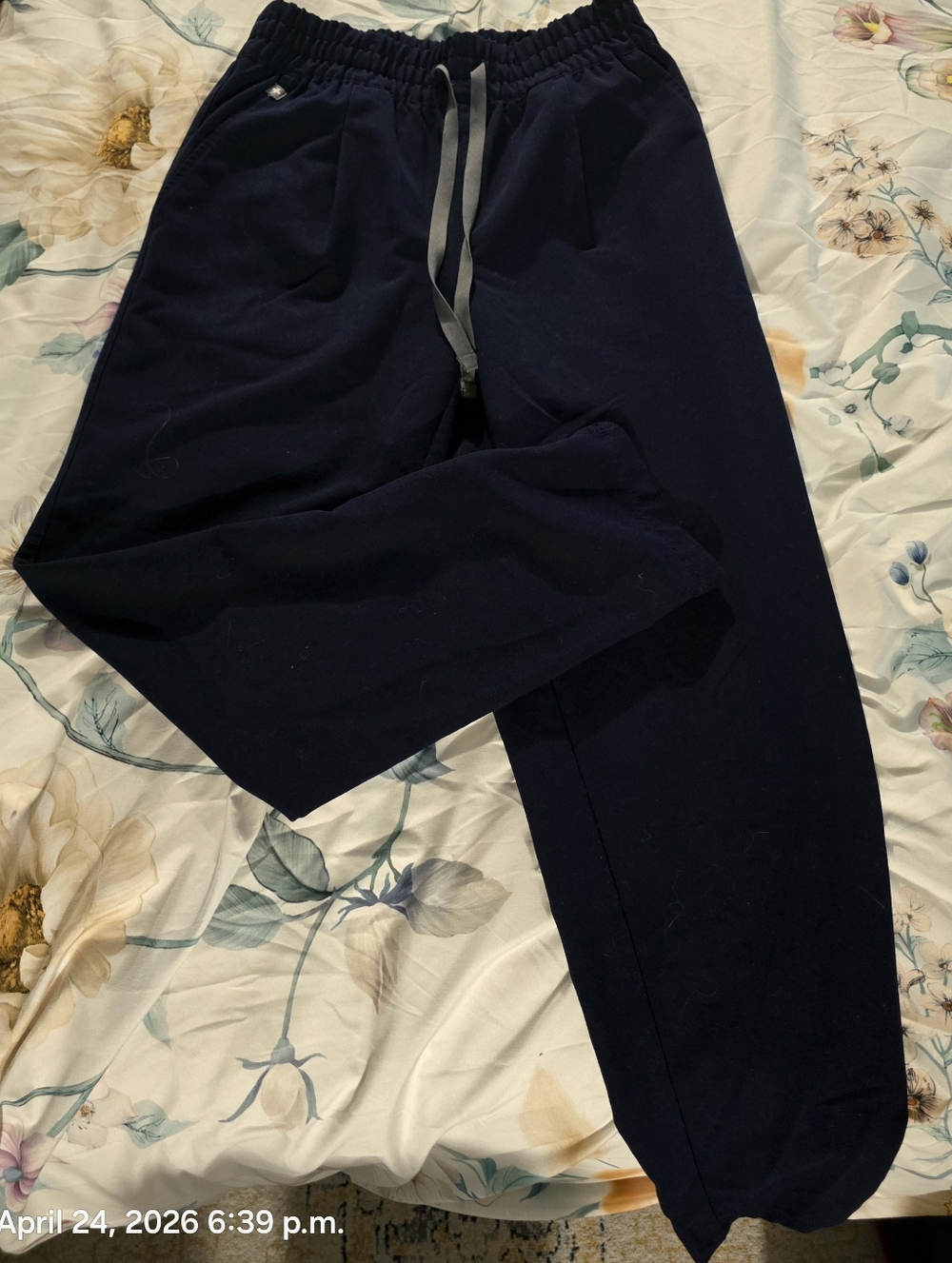 Figs Womens Navy Drawstring Scrub Pants